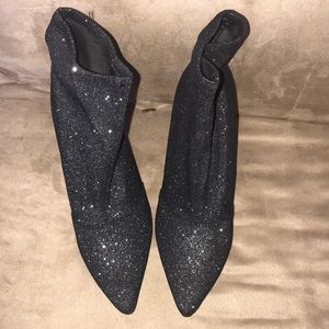 Glitter sock ankle boots by Trash